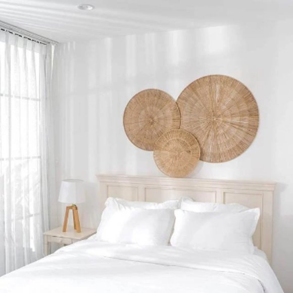 Set of 3  Seagrass Wall Basket For Wall Decor, Natural African Baskets - Picture 4 of 4